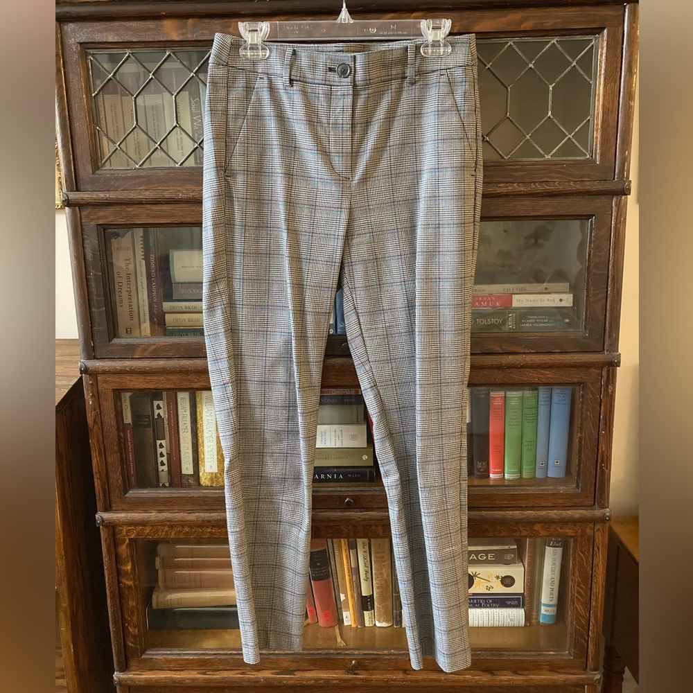 Ann Taylor Loft Plaid High-waisted Full-length Dress Pants